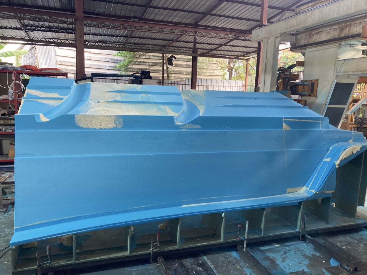 Full foam plug in shed — deck profile